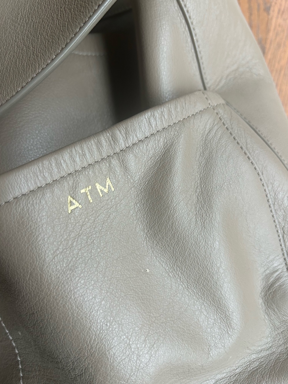 Cuyana Pebble Leather Convertible Backpack in Taupe - Picture 6 of 6